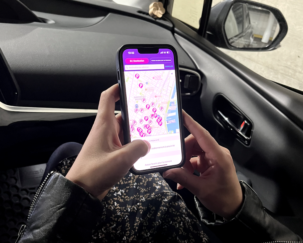 Application téléphone localisation parking